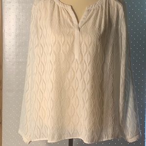 Chico’s Sheer White Top Size 3